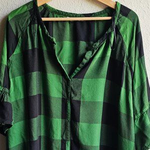 Zara Premium Denim Oversized Blouse